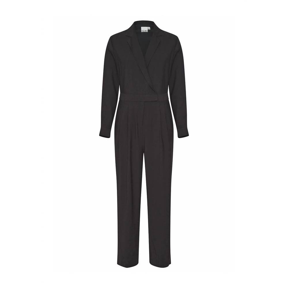 NEW ICHI women's ramla wrap jumpsuit in black